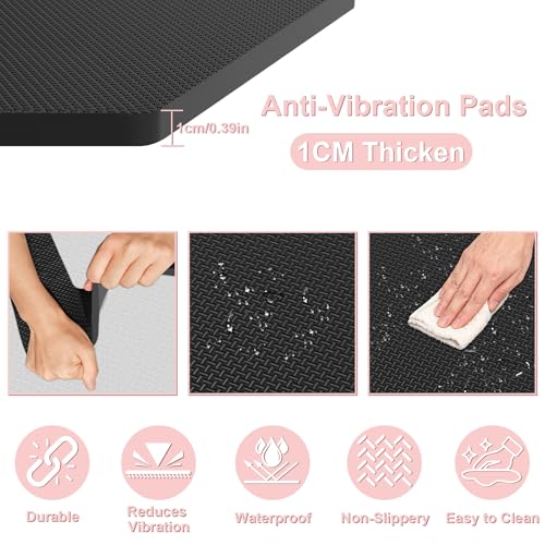 NIUXX 3-in-1 Anti-Vibration Mat Washing Machine 1 cm EVA Damper Set of 3 | Modular EVA Washing Machine & Dryer Mat Stops spin hiking, dampens noise, protects floors. No cutting