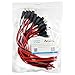 AFUNTA New 10pack 10 inch(30cm) 2.1 x 5.5mm DC Power Pigtail Female + 2.1 x 5.5mm DC Power Pigtail Male