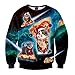 Fashion-Plus Velvet Sweatshirts Christmas Cartoon Cat Pizza 3D Sweater