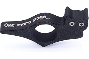LITTLE TOP CREATIONS Book Page Holder – Relieve Hand Strain – Made in USA (One More Page - Matte Black, 1)
