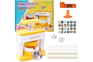 Button Maker Machine, 2.2inch/56mm Pin Maker Machine, Badge Maker Machine Kit with 48 Sets Button Parts, Circle Cutter, Butto