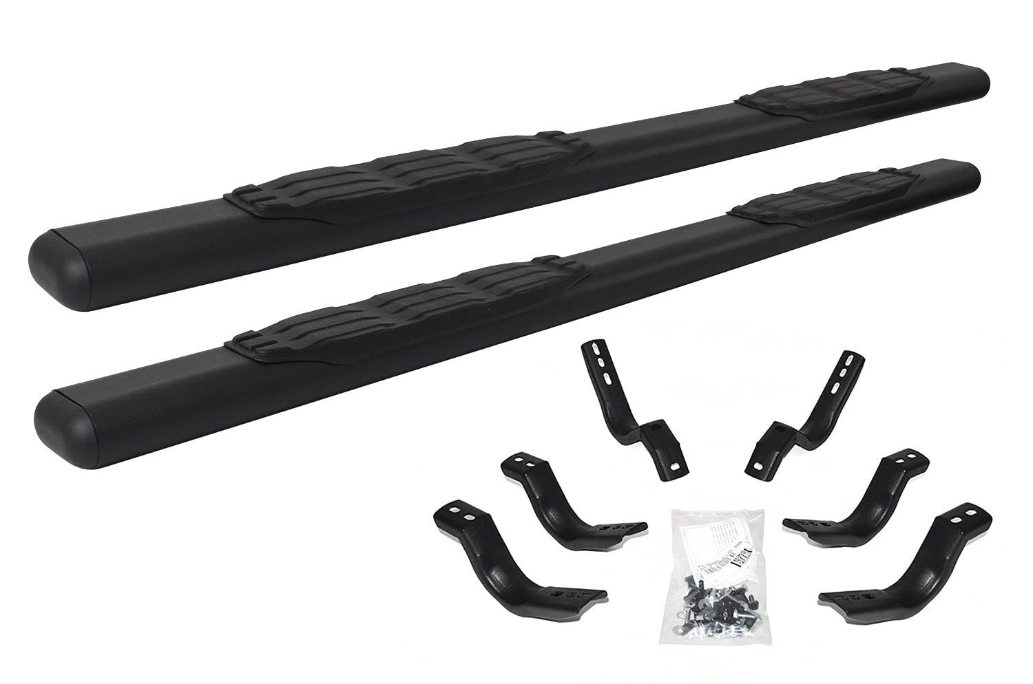 Photo 1 of ***FACTORY SEALED***Go Rhino 5" Oval 1000 Series Sidesteps & Brackets | Galvanized Steel, Textured Black | 105443280T | Fits 2024 Toyota Tacoma Double Cab