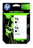 HP 96 Twinpack Black Inkjet Print Cartridge with Vivera Ink (C9348FN#140), Office Central