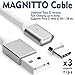 USB C Cable 2.0, MAGNITTO Magnetic USB Cable + 3 Type C Adapters, Charging Cord Braided 3.3 Feet Cord USB Type A to C Fast Charger for LG G6 V20 G5,Google Pixel, Nexus 6P 5X, Samsung Galaxy S8+ Note8