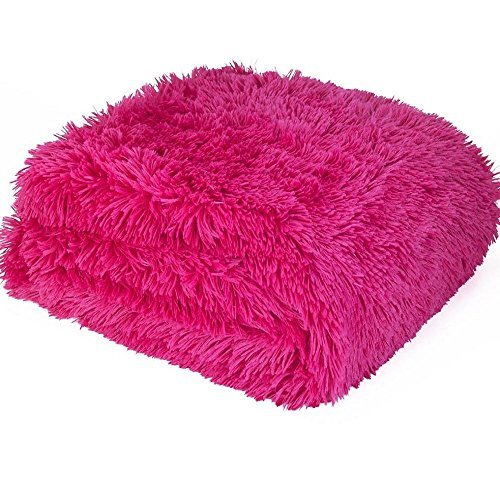 Berkshire 280GSM Fluffie Throw blanket 50"x60" (Pink) Home & Kitchen