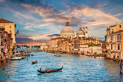 Puzzles, Wooden Puzzles 300/500/1000 Pieces，Water City of Venice, Italy Adult Creative Gift Decompression Jigsaw Puzzles Cartoon Educational Toys for Children (Size : 500)
