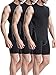 Neleus Men's 3 Pack Sport Compression Under Base Layer Athletic Tank Top,Black,US XL,Asia XXL