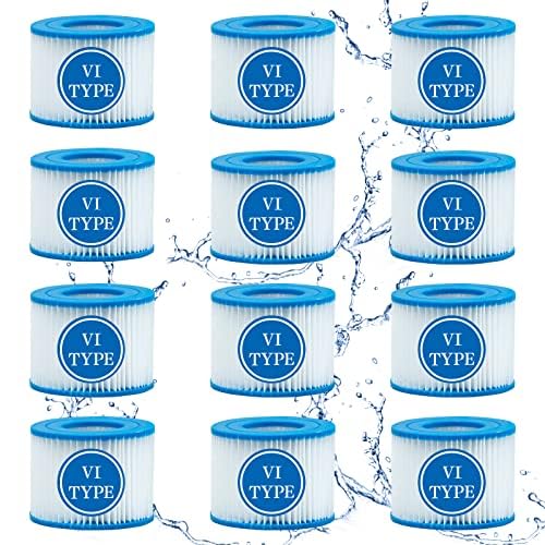 Type vi spa Filter and hot tub Filter Replacement Cartridge for Coleman hot tub Filters, for Inflatable hot tub Filter (12 Pack)