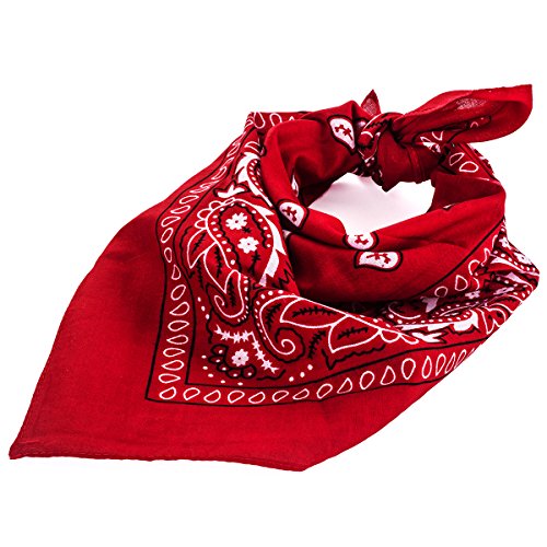 Bandanas for Men & Women,Paisley Bandanas, 4 Pack, 100 Cotton Bandanna