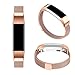 AK for Fitbit Alta HR Bands Milanese Stainless Steel Small Large Magnetic Closure, Adjustable Alta HR/Alta Accessories Metal Bands Straps for Fitbit Alta HR 2017/ Fitbit Alta 2016 (Rose Gold, Small)