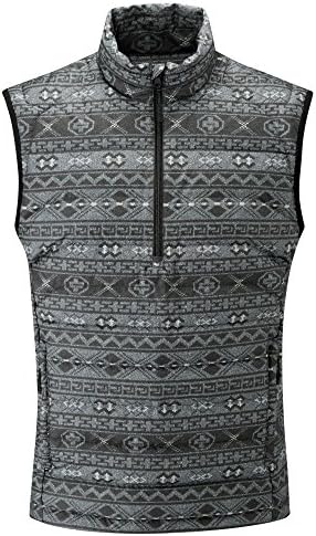Ralph Lauren RLX Golf Men’s Grey Ganton Fair Isle Half-Zip Down Vest (XX-Large)