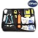 [UPGRADED] CloverTale Network Tool Repair Installation Kit, Ethernet POE LAN Cable Tester Computer Maintenance Coax Crimper Tool for RJ-45/11/12 Cat5/5e with Connector Accessories