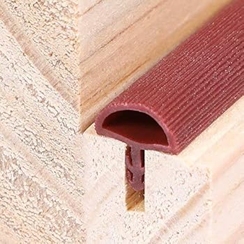 fowong Slotted Door Jamb Weatherstripping,Door Jamb Seal Door Kerf Weather Strip Wooden Door Slot Seal Gap Blocker,3/8 Inch Wide X 19 Feet (Brown)