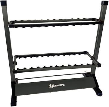 Amazon ゴクスペ Gokuspe アルミロッドスタンド 12本掛け ガンメタ 44cm 39cm 28 5cm ゴクスペ Gokuspe ロッドケース