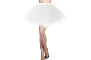 DRESSTELLS Women's Short Tutu Ballet Bubble Skirt 50's Tulle Party Vintage Petticoat
