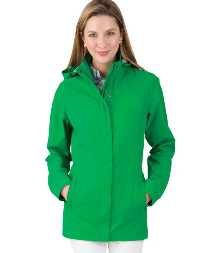 Photo 1 of Charles River Apparel womens Logan and Water Resistant Drop Tail Windbreaker Jacket, Kelly Green, Large US