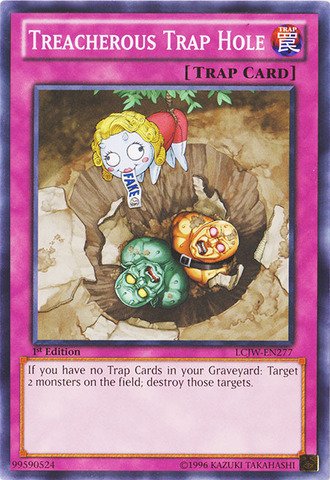 Yu-Gi-Oh! - Treacherous Trap Hole (LCJW-EN277) - Legendary Collection 4: Joey's World - 1st Edition - Common