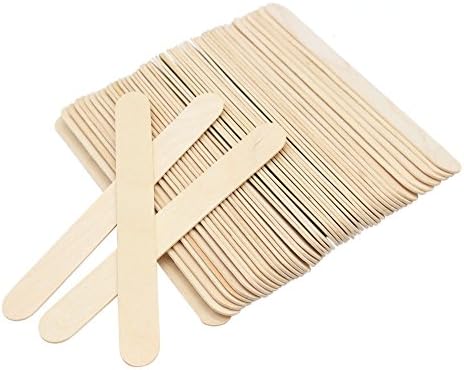 Wooden Tongue Depressor Jumbo Wood Craft Sticks 5.9 Inch Length 100 Pcs