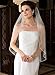 Top-Sexy Two Tier Fingertip Veils Sparkling Rhinestone Bridal veil Mid Wedding Veil for bridal 07