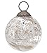 Luna Bazaar Mercury Glass Ornament (Wide Line Design, 3-Inch, Silver) - Vintage-Style Decoration