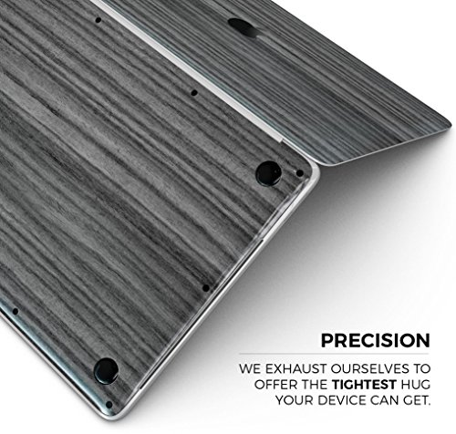 Wood Pattern Design Skinz Premium Full-Body Cover Wrap Decal Skin-Kit for the MacBook 15" Pro with Retina Display (A1398)- Dark Ebony Woodgrain