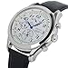 Seiko Men's SPC131P1 Neo Classic Alarm Perpetual Chronograph White Dial Black Leather Strap Watch