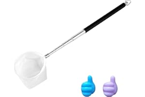 Carefree Fish Aquarium Stainless Steel Small Fishing Net, Extendable Handle Shrimp Net, Soft Light Tiny Net, Fish Tank Cleaner Long Handle(Please Note The Size of The Product)