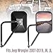 Jeep Doors Off Mirrors - Shake-proof Rectangular Adventure Mirrors, Side Rear View Mirror for All Jeep Wrangler 2007-2019 JK,JL 2018, Jeep Wrangler Door Off Mirrors