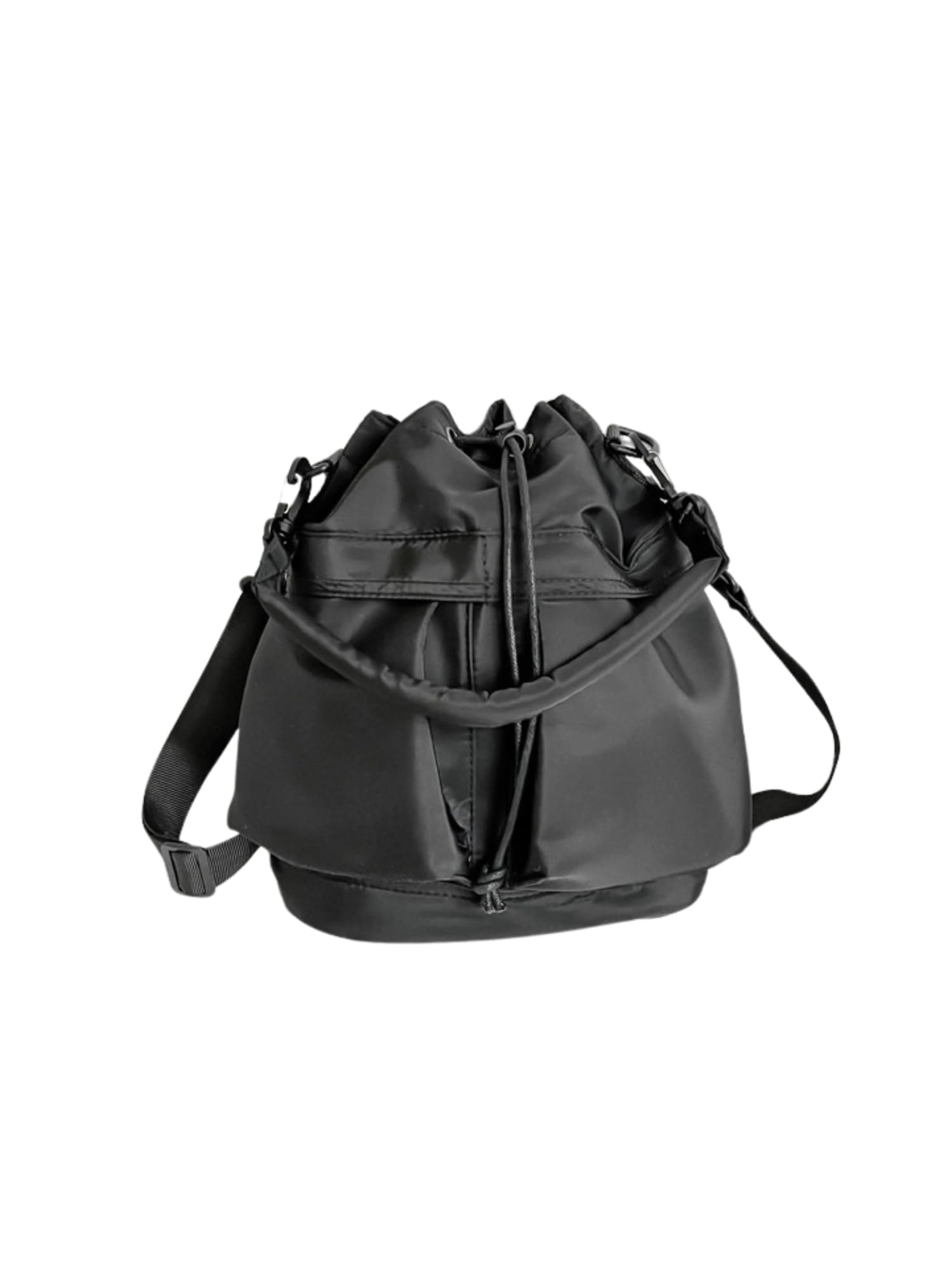 uricca\Uricca 2-Way Handbag, Shoulder Bag, Women's Bag, Bag, Tote Bag, Cross-body Sub-tote, Handbag, Lightweight, Simple, Stylish, Commuting to Work or School [Post 3]^bm1313^, Black, Free size