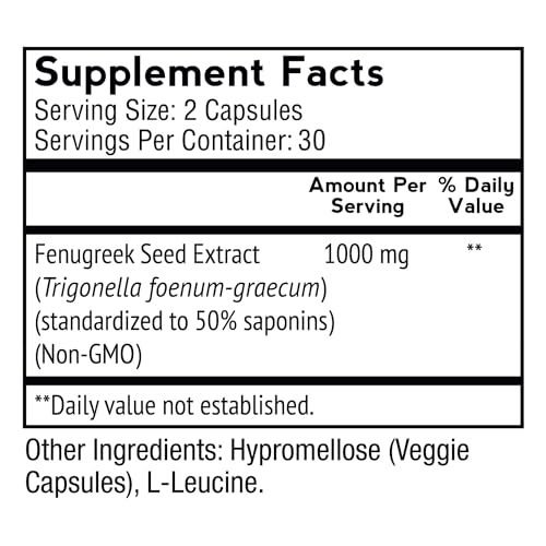 VitaMonk FenuTrax™ Fenugreek Extract 1 Months Supply - Stronger Than Testofen - High-Potency (50%) - Testosterone Support for Men - Muscle Growth, Energy, and Drive (60 Capsules)