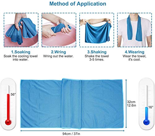 iTrunk Koeldoek, super absorberende zweetdoek voor onmiddellijke koeling, ijskoude sporthanddoek voor yoga, reizen… - Image 6