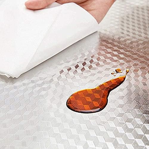 OM AKSHAR Kitchen Oil Proof Stickers Self Adhesive Aluminium Foil