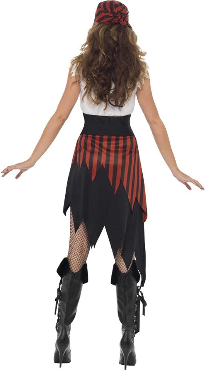 Amazon Co Jp 女海賊 黒 衣装 コスチューム ドクロ 大人女性用 Pirate Wench 服 ファッション小物