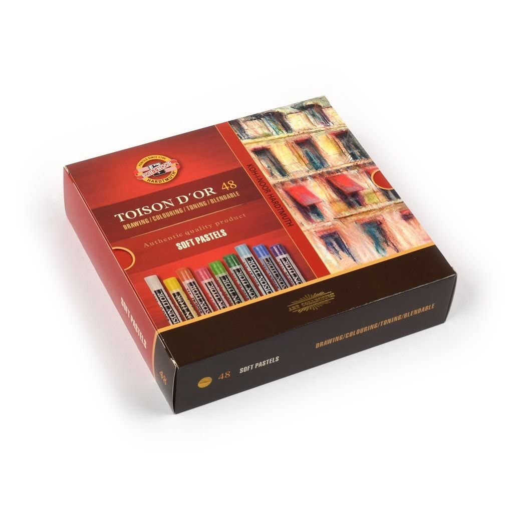 KOH-I-NOOR TOISON D'OR 8516 Artist's Soft Pastels in Cardboard Packaging (Pack of 48)