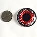 40mm Pair of Large Red and Black Demon Fantasy Glass Eyes