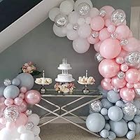 Bachelorette Party Balloons Garland Arch Kit Bridal Shower Backdrop Girls Birthday Party Decorations Gray White Pink Shiny Silver Confetti Balloons