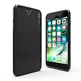 iPhone 8 Plus Case / iPhone 7 Plus Case, CaseCrown Lux Glider Case (Jet Black) w/ Glossy Finish & Felt Interior