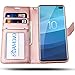 AMOVO Case for Galaxy S10 Plus/S10+ (6.4’’) [2 in 1] Samsung Galaxy S10 Plus Wallet Case Detachable [Vegan Leather] [Wrist Strap] S10+ Flip Case with Box Package (S10Plus (6.4'') Rosegold)