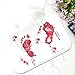 Blood Bath Mat, Samyoung Home Decor Bloody Footprints Rugs For Bathroom, Water Absorption Non-slip Rug, Brand Soft Fluffy Comfy Carpets Halloween Decoration Gift Creative Horror Shower Floor Mats