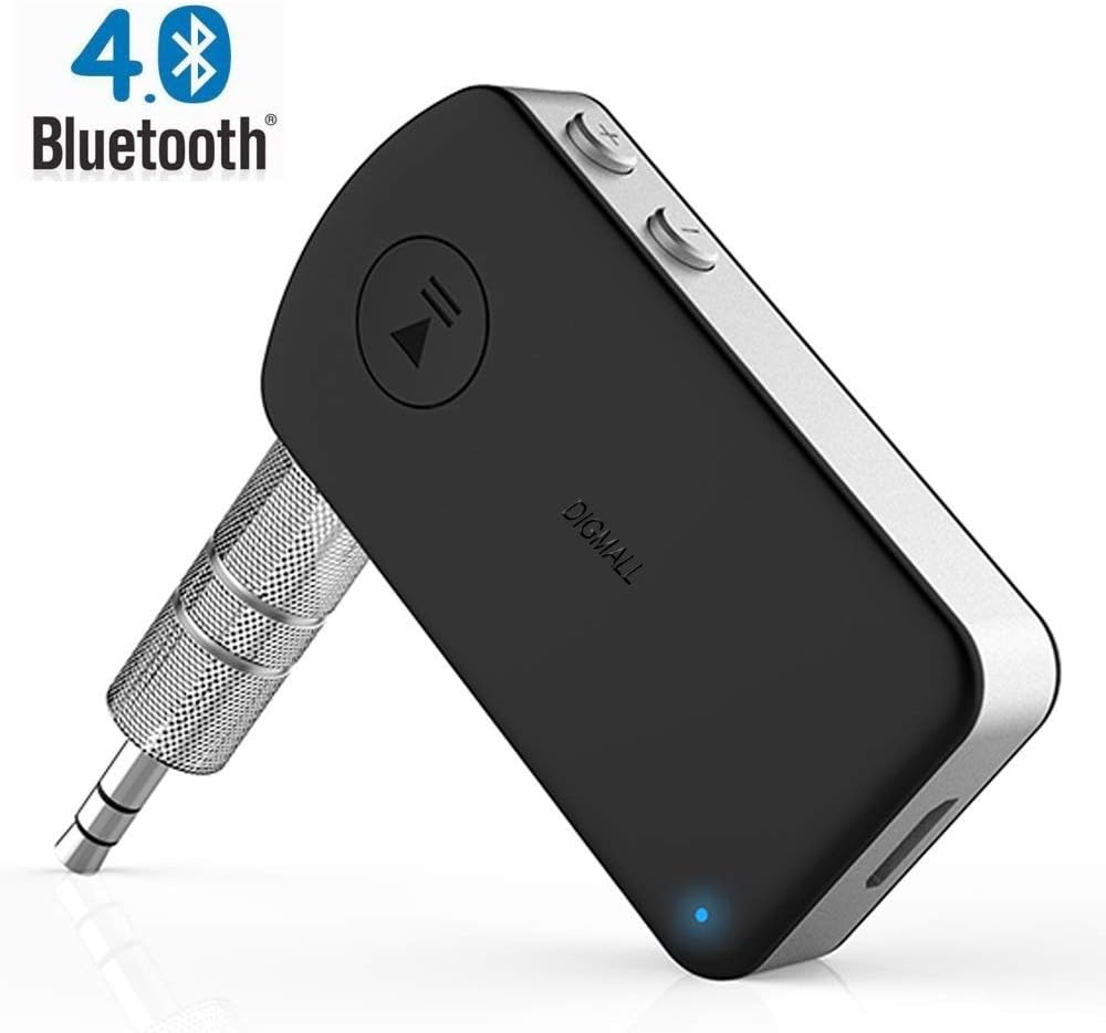 iDIGMALL Portable Bluetooth V4.2 Audio Wireless Receiver Adapter, with Built-in Mic-phone and 3.5mm Aux Stereo output for Car kit, Home Audio Music Streaming
