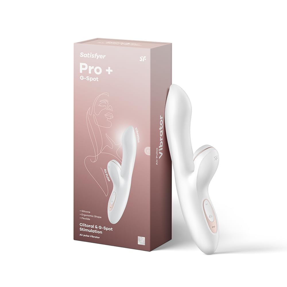 Satisfyer Pro+ G-Spot Rabbit Dildo Vibrator | Clitoral Sucker with 11 Intensity Levels | G-spot Massage with 10 Vibration programmes | Waterproof (IPX7) Sex Toy for Women