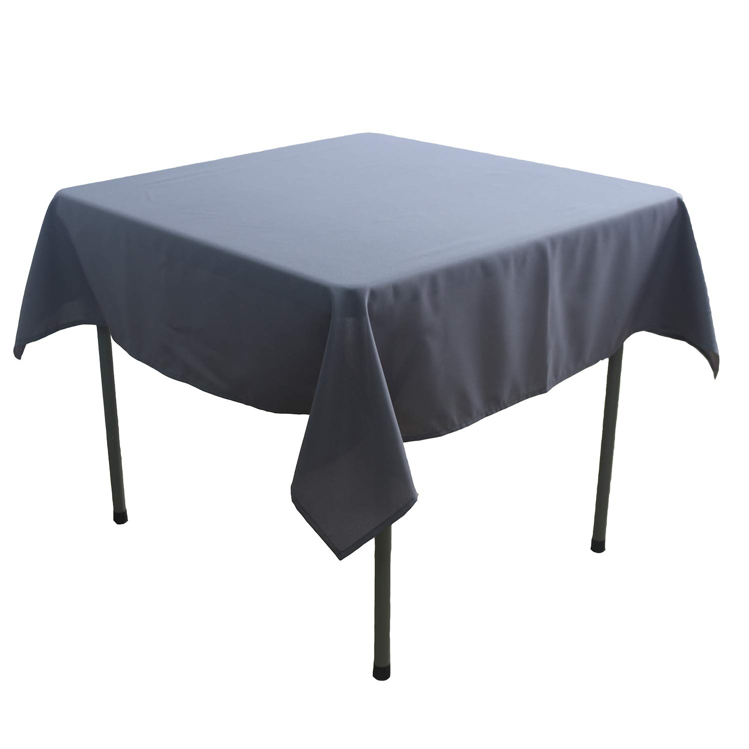 KaitatsuSen Square Polyester Fabric Tablecloth, Charcoal, 150x150 cm