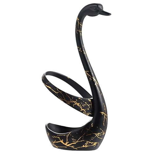 AnSaw Elegant Swan Base Holder Set With 10 Pcs Silver