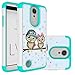LG Aristo Case,LG Phoenix 3 Case,LG LV3 Case,LG Fortune Case,Yiakeng Dual Layer Armor Hard Slim Hybrid Kickstand Phone Cover Case for LG Aristo/K8 2017(Lovely Owl)