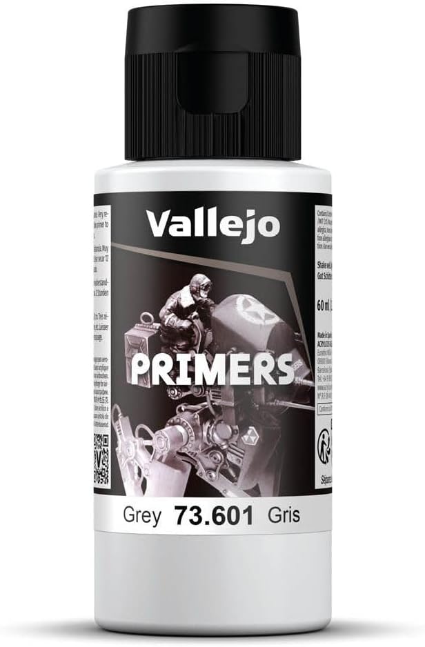 Vallejo Quick-Drying Acrylic Primer for Airbrush 60 ml Grey Vallejo