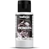 Vallejo - Surface Primer Color | Grey Acrylic Primer 60 ml (2.02 fl.oz.) | Matte Finish and Fast Drying | Perfect for Airbrushing and Great Adhesion to Figurines and Scale Models