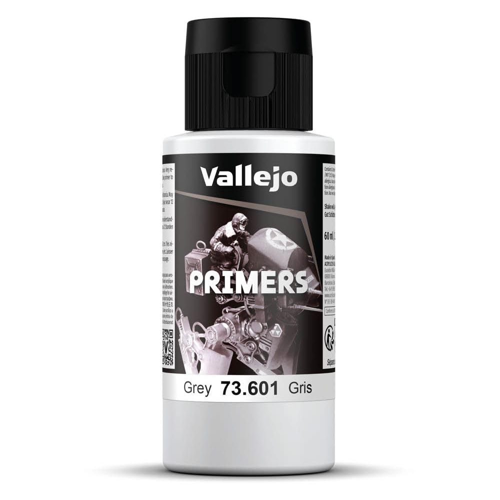 Vallejo Quick-Drying Acrylic Primer for Airbrush, Ideal for Modeling and Miniatures, 60 ml