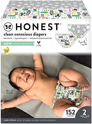 The Honest Company Super Club Box Clean Conscious Diapers Pandas Barnyard Babies Size 2 152 Count Packaging May Vary Health Personal Care Amazon Com