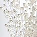 Factory Direct Craft Pack of 12 Creamy White Pearl Berry Stems Decorative Wire Stem Branch Sprays for Christmas Tree Decorations, Holiday Flower Arrangements, Wedding Decor, and DIY Crafts