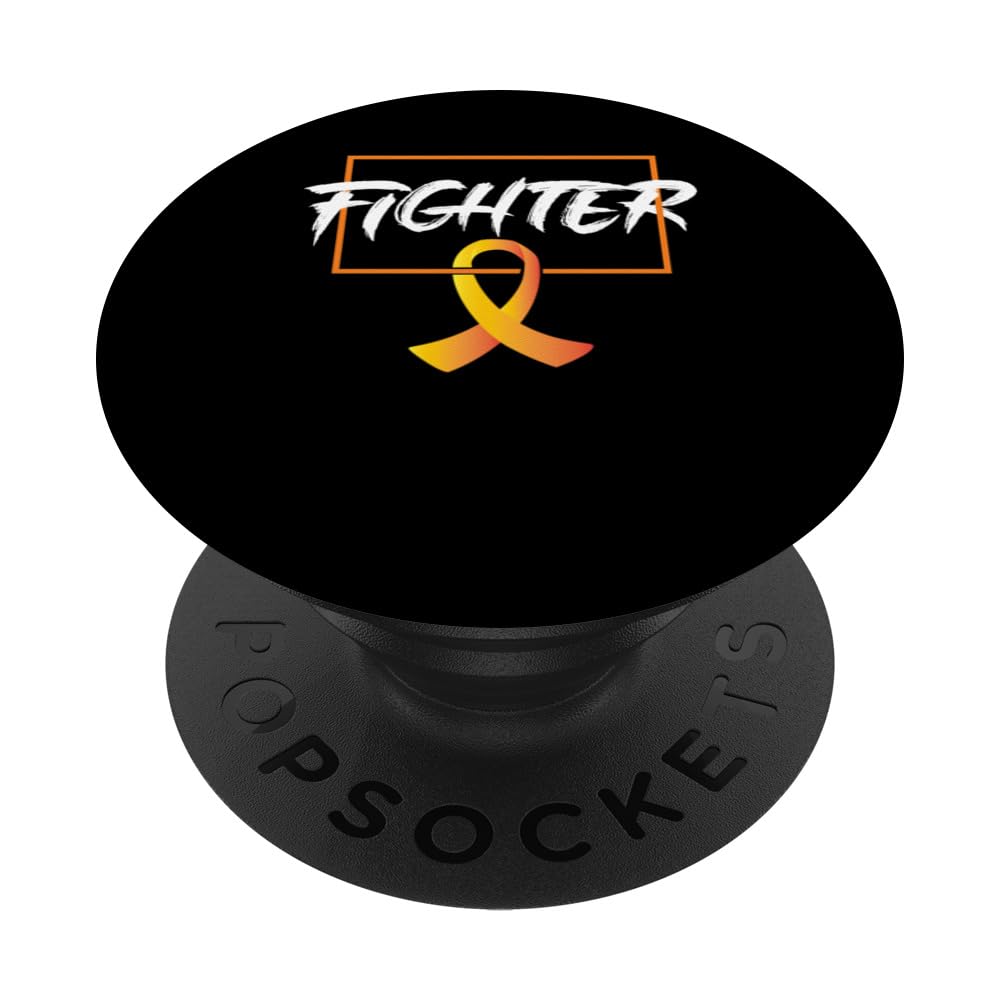 Fighter Leukemia Awareness Blood Cancer Warrior Survivor PopSockets Swappable PopGrip